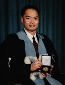Dr Alvin Hong with Norman Dott medal